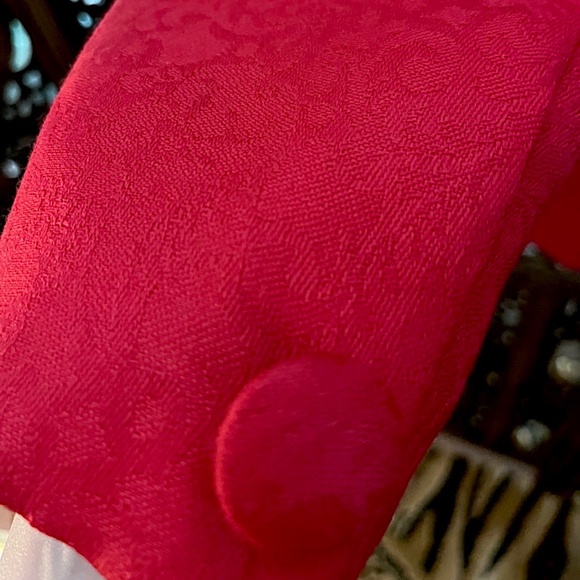 MAGALI COLLECTION RED WOOL PAISLEY SUIT JACKET SIZE 12 - Picture 7 of 7